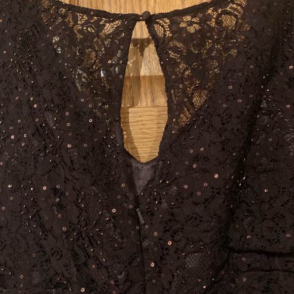 JS Collections long black lace dress - Picture 4 of 8